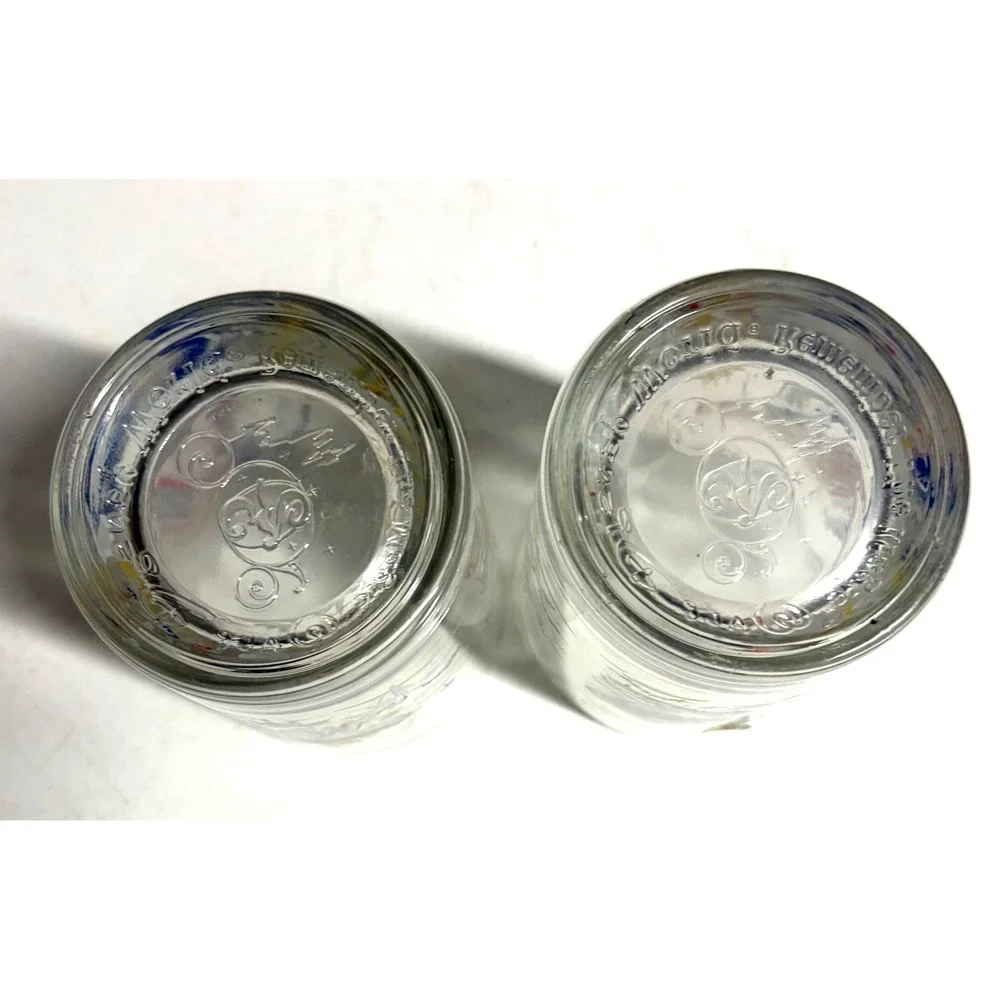 Disney World 25th Anniversary Remember The Magic Goofy Water Park Glasses Set‎ 2